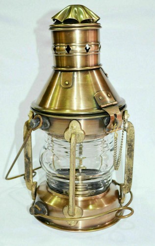Antica lanterna faro ottone - antica, in