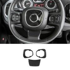 Guarnizione coprivolante interno in fibra di carbonio per Fiat 500L 2014-2017