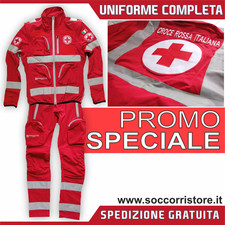 Croce Rossa uniforme divisa completo da intervento giacca pantaloni soccorritore