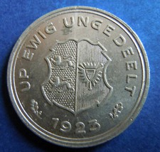 10 centesimi di marchio di credito UP EWIG UNDEELT 1923 Germany TOKEN GERMANY 