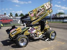 DONNY SCHATZ #15 STP GOLD SPRINT CAR 8X10 FOTO LUCIDA #M7
