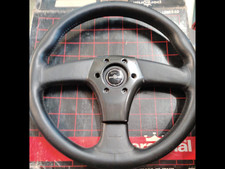 ALFA ROMEO FIAT PORSCHE BMW VOLANTE PERSONAL PELLE NERO SPORTIVO STEERING WHEEL