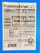 GAZZETTA DELLO SPORT 17 MAGGIO 1986 FUNERALE ELIO DE ANGELIS IN COMA FORMULA 1