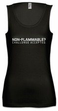 Non-Flammable? Challenge Accepted Women Tank Top Teacher Professor Chemist Fun
