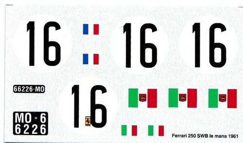 Decal ferrari 250gt swb - decal,