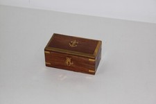 Bussola militare vintage in ottone in cofanetto di legno