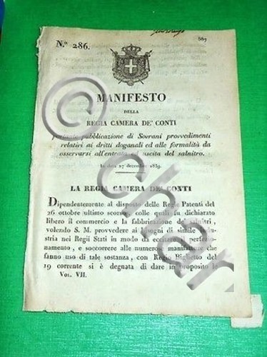 Decreti regno sardegna torino - decreti,