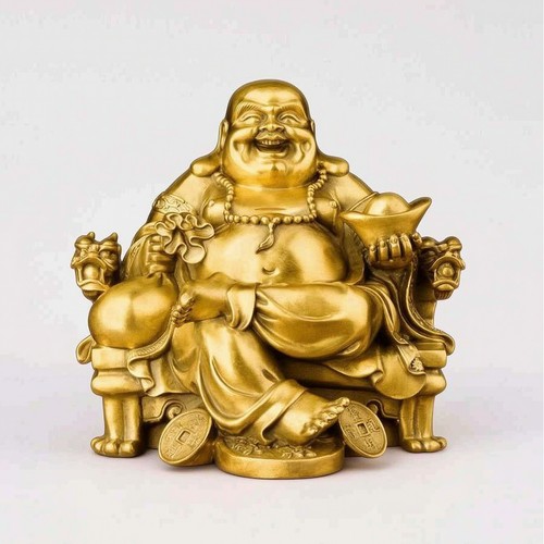 Statuetta buddha con lingotto - con,