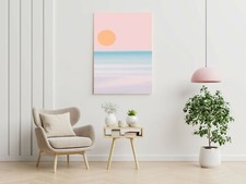 QUADRI MODERNI STAMPA SU TELA NORDICO SCANDINAVO ASTRATTI MARE SPIAGGIA T496