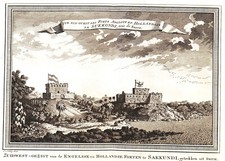 GHANA AFRICA "Zuidwest-zigt van de Engelsse en " 1760 J. van der Schley