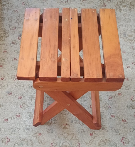 Sgabello vintage pieghevole - , a