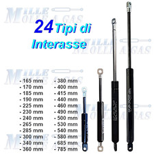 1 PISTONE A GAS MOLLA PER LETTO CONTENITORE - 24 TIPI DI INTERASSE A OCCHIELLO