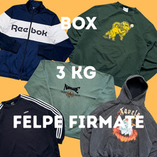 BOX 3KG FELPE FIRMATE VINTAGE / SECOND-HAND UOMO E DONNA GRADO A