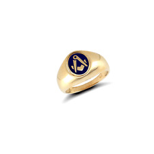 9ct Oro Marchiato Blu Smalto
