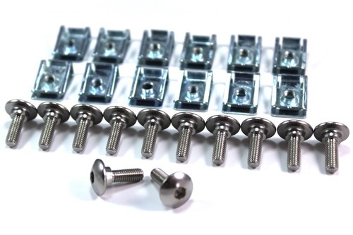 12x clip carena bulloni inox - clip,