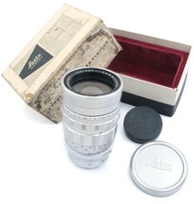 Leica Summicron 2/90 90mm F2 Summicron M Lens Chrome Canada 11123 with worn box