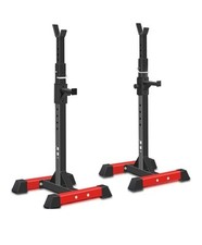ISEE Squat Rack Attrezzatura per Esercizi di Sollevamento Pesi - Nero e Rosso