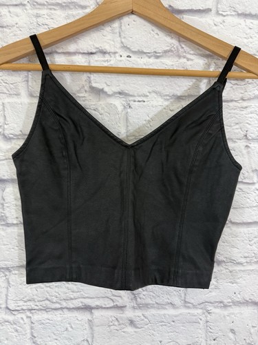 Canotta zara ecopelle cropped - canotta,