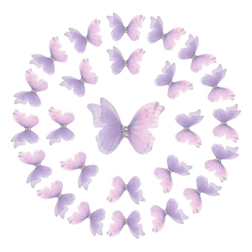 25pcs farfalle tessuto - 25pcs,