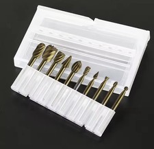 Set 10 Pezzi Punte Frese In Metallo HSS 3mm Incisioni Dremel e Mini Trapano