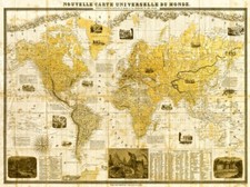 Quadro Mappa Dorata 1859 del