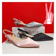 Scarpe donna tacco basso sandali  gioiello raFFINAti e chic sabot    VV