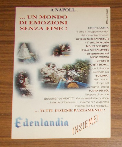 Rara pubblicità edenlandia - rara,