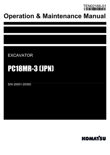 Komatsu pc18mr jpn manuale - komatsu, pc18mr-3