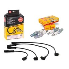 KIT CAVI E CANDELE ACCENSIONE NGK PER MOTORI FIAT 188A4000 (BKR5EZ + RCFT1208)