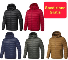 GIUBBOTTO DA UOMO INVERNALE  LEGGERO IMPERMEABILE CON CAPPUCCIO RIMOVIBILE