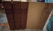 LA SACRA BIBBIA ILLUSTRATA CON RIPRODUZIONI DI CAPOLAVORI D'ARTE 3 vol. SAIE '59