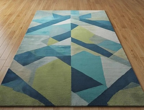 Tappeto moderno geometrico - , in