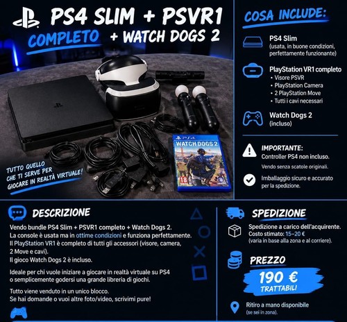 Ps4 slim psvr1 completo - +,