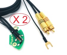 Technics SL 1200 1210 MK2 MK3 MK5 | COPPIA Cavi audio phono RCA con massa |1V2