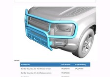 Kit montaggio barra toro defender originale Land Rover nuovo VPLEP0489 PREZZO AL PUBBLICO £1400+