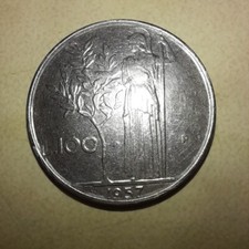 moneta da 100 lire del 1957