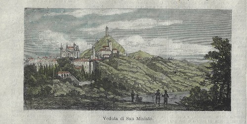 Stampa antica san miniato - antica,