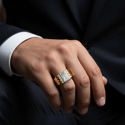 Anello uomo oro giallo - uomo, e