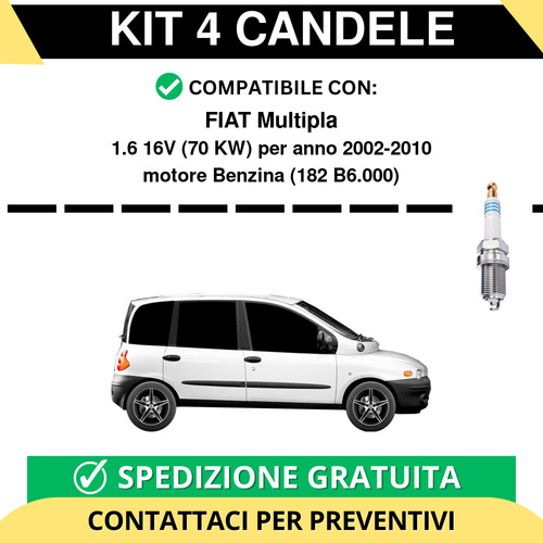 Kit candele per fiat - kit, 4