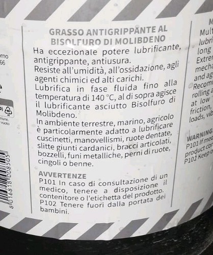 Grasso bisolfuro molibdeno - grasso,