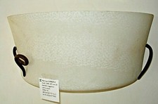 MENICHETTI - LAMPADA DA PARETE MOD. DOREZIA FERRO BATTUTO E VETRO MURANO SCAVO