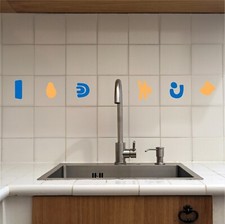 adesivi piastrelle mattonelle 6PZ cucina bagno arte moderna home a1020