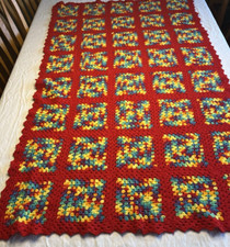 EUC Granny square crocheted