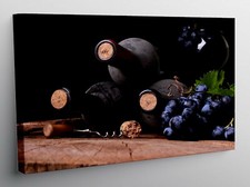 QUADRO MODERNO STAMPA TELA MODERNI QUADRI Vino Bottiglia Rosso Bianco Calice 403