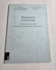 Massimario di selezione dei documenti inerenti al fascicolo di personale univers