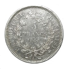 [NC] FRANCIA - 5 FRANCHI 1848 A - ARGENTO (nc599c)