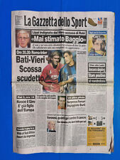 GAZZETTA DELLO SPORT 17 NOVEMBRE 2001 LIBRO BAGGIO-LUCIANO BURTI-ROMA-INTER