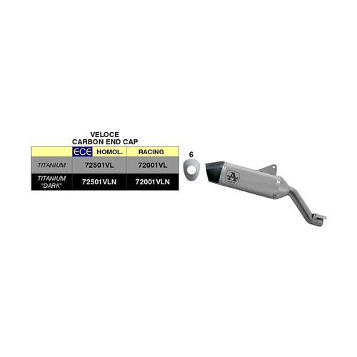 Marmitta arrow slip - arrow, veloce