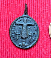 Antica Medaglia Devozionale 18° Sec.- Madonna di Loreto -Crocefisso di Sirolo