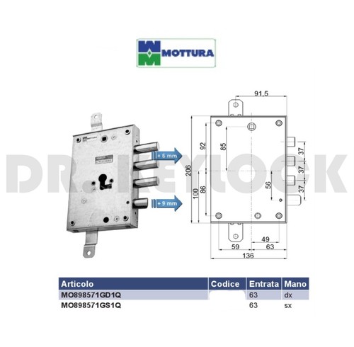 Serratura sicurezza mottura - serratura, di